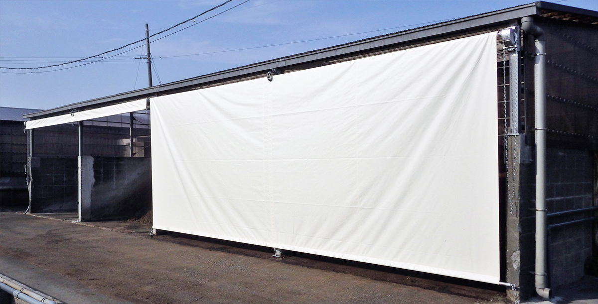 工場間仕切り（防水・防塵・防虫カーテン） - テント倉庫、デザイン